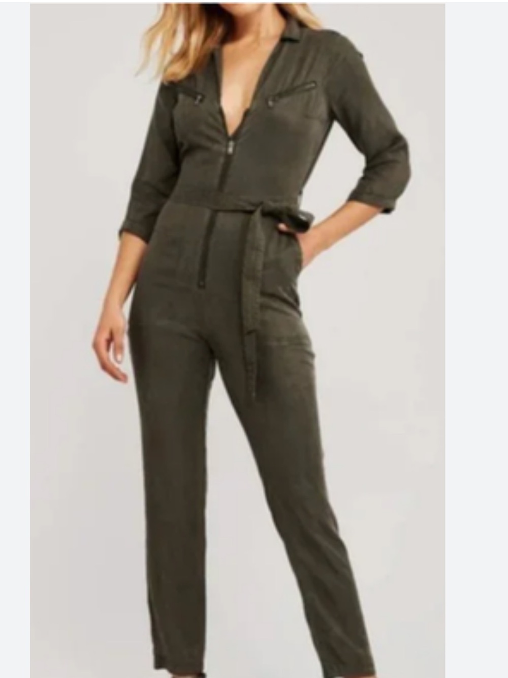 Abercrombie & Fitch Olive Green Utility Jumpsuit XS